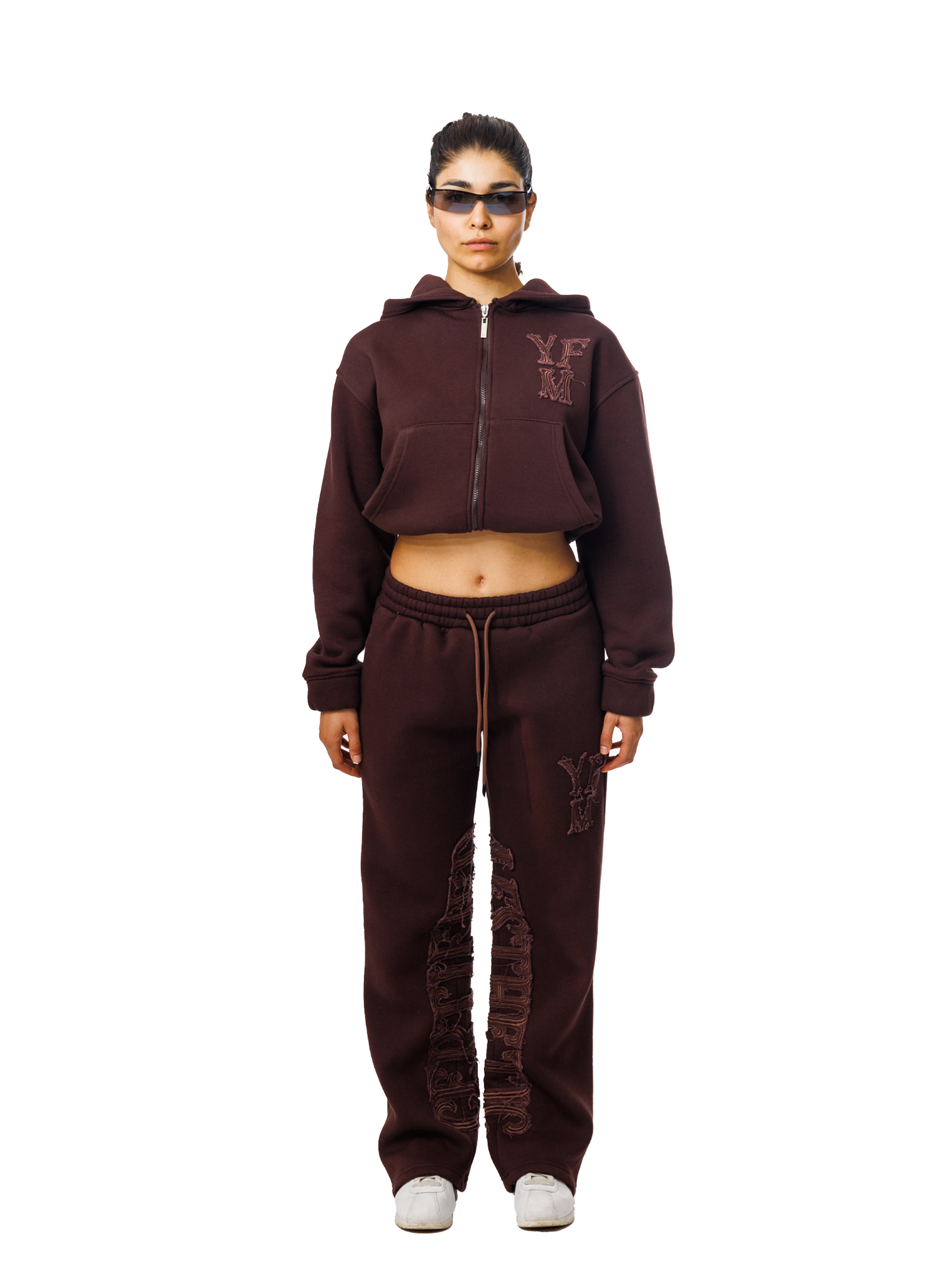 C/A ZIP-HOODIE CHOC PLUM WOMAN