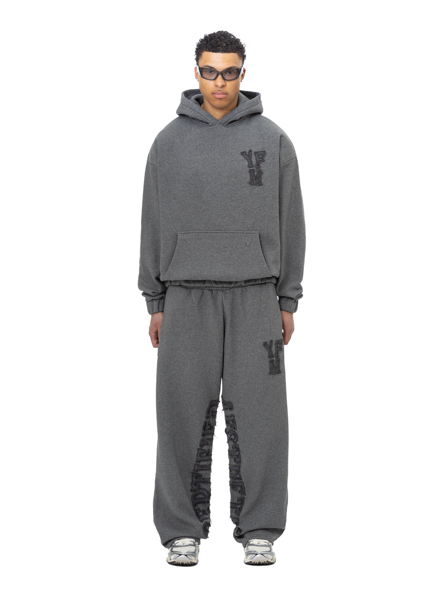 C/A HOODIE DARK MELANGE