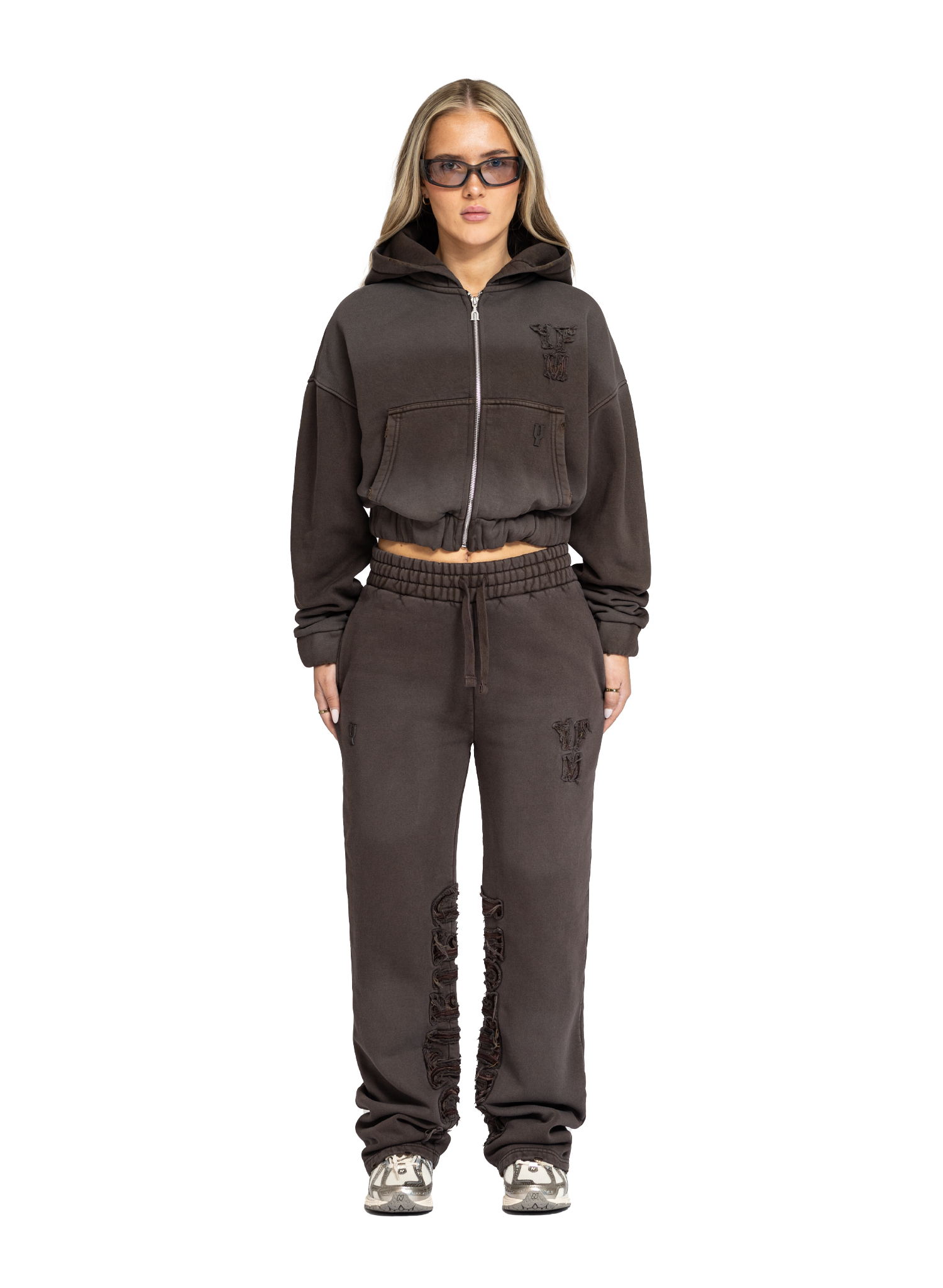 C/A ZIP-HOODIE WASHED UMBER WOMAN