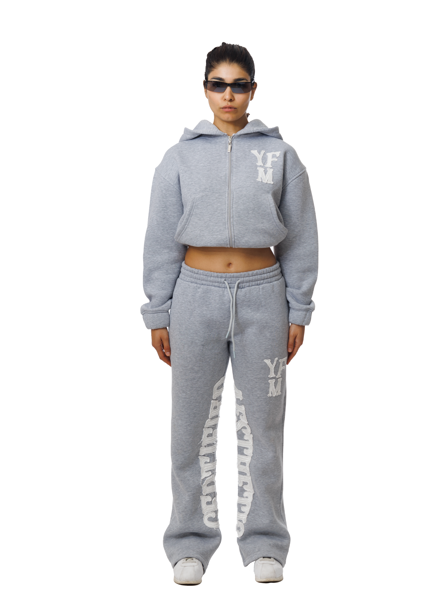 C/A ZIP-HOODIE GREY WOMAN