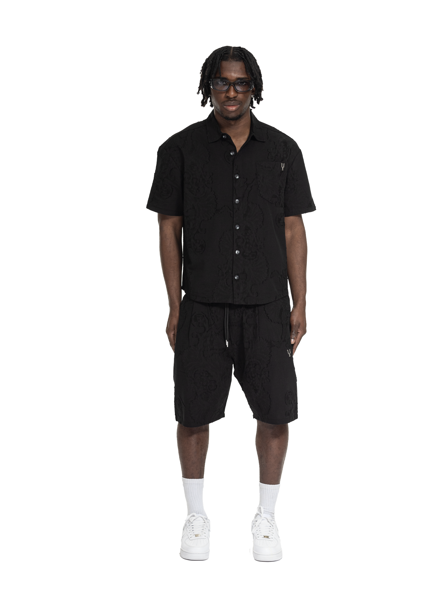 DISTRESS SCARS SHORTS BLACK
