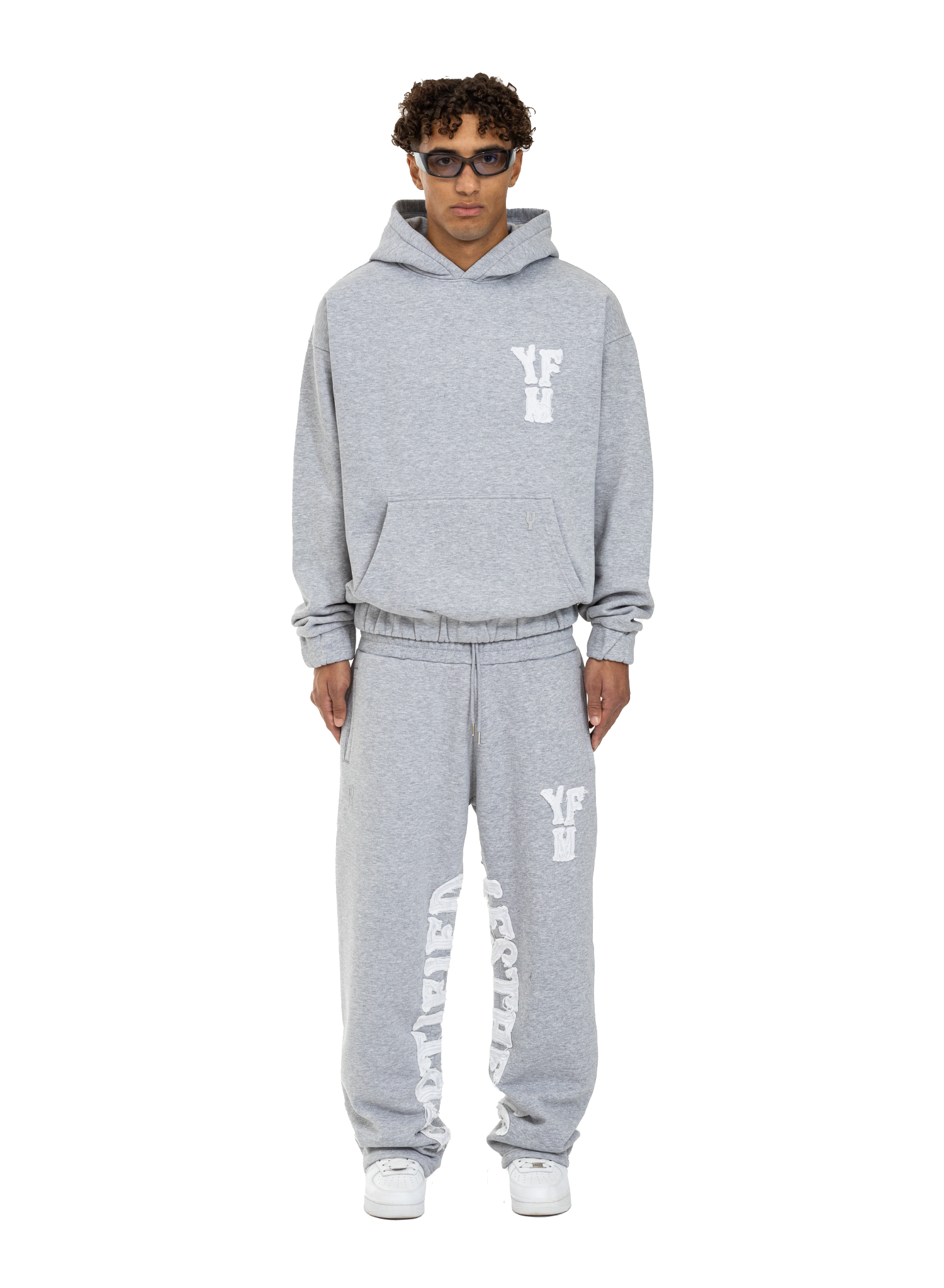 C/A HOODIE GREY MELANGE