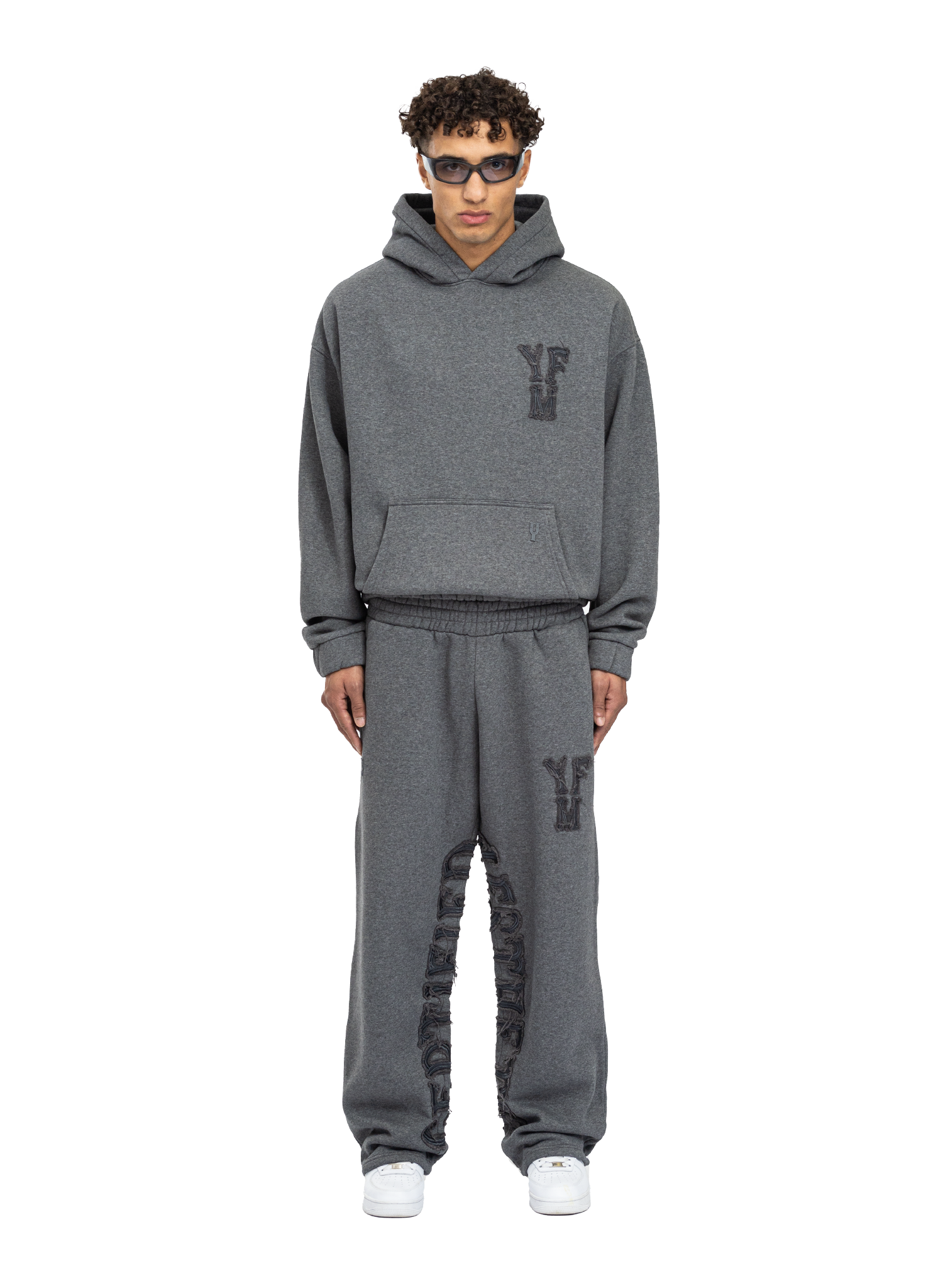 C/A HOODIE DARK MELANGE