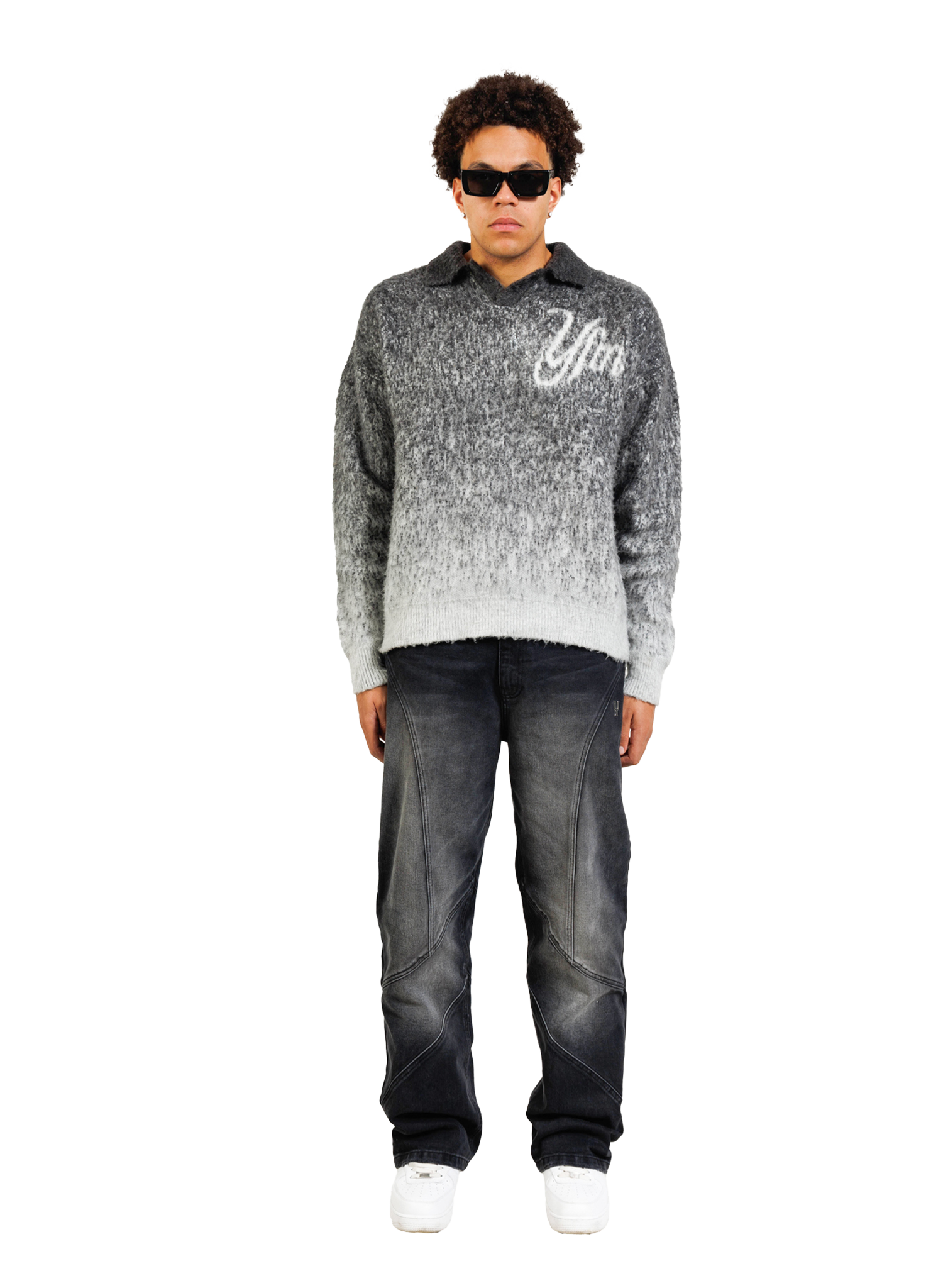 POLO MOHAIR SWEATER GREY