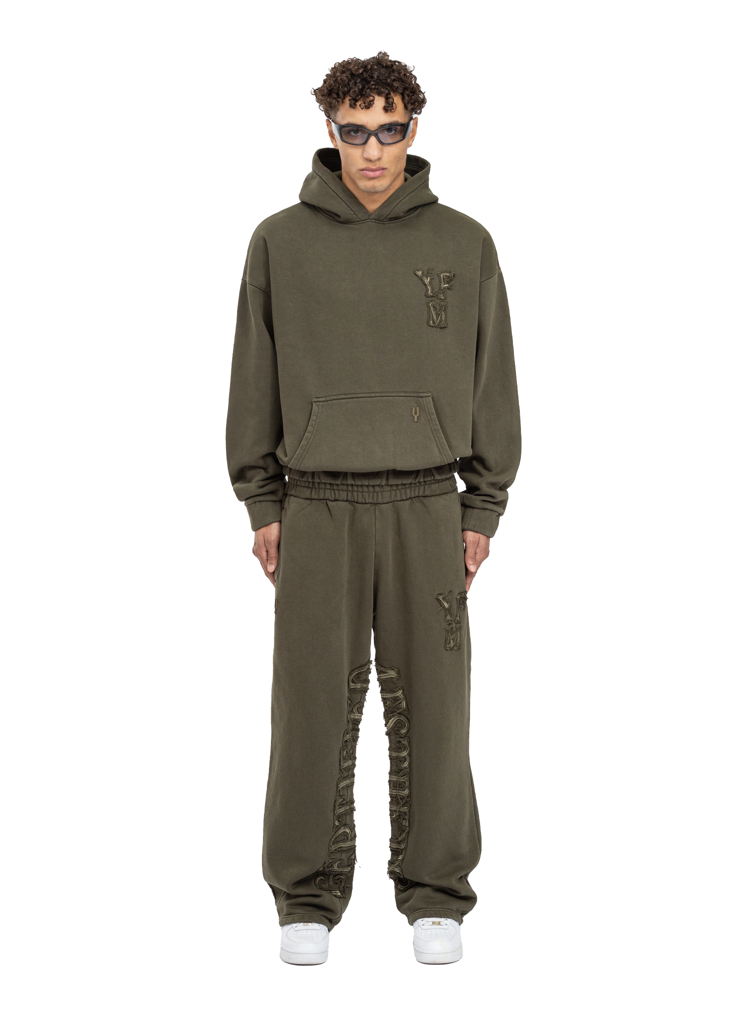 C/A HOODIE WASHED OLIVE