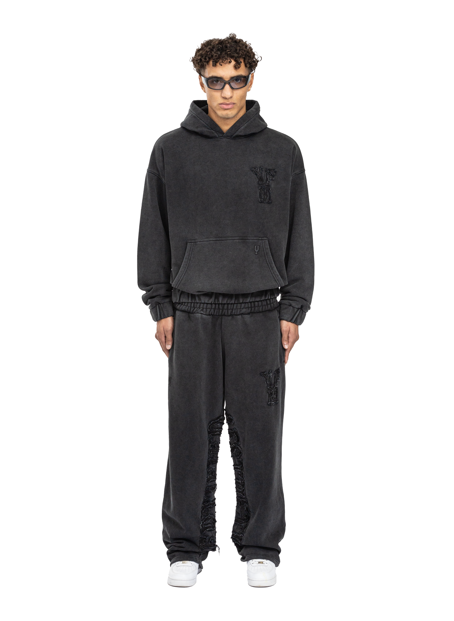 C/A HOODIE WASHED BLACK