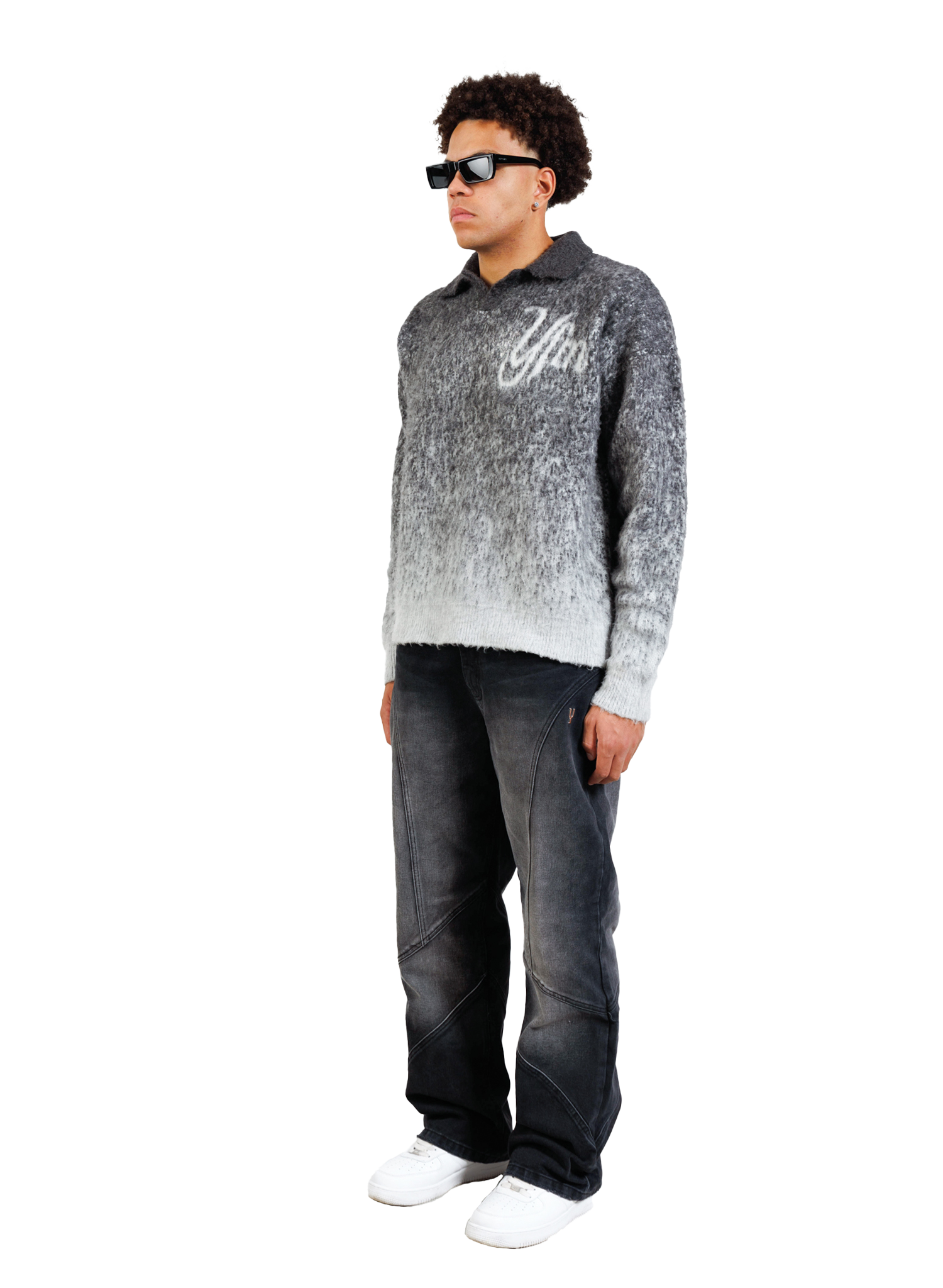 POLO MOHAIR SWEATER GREY