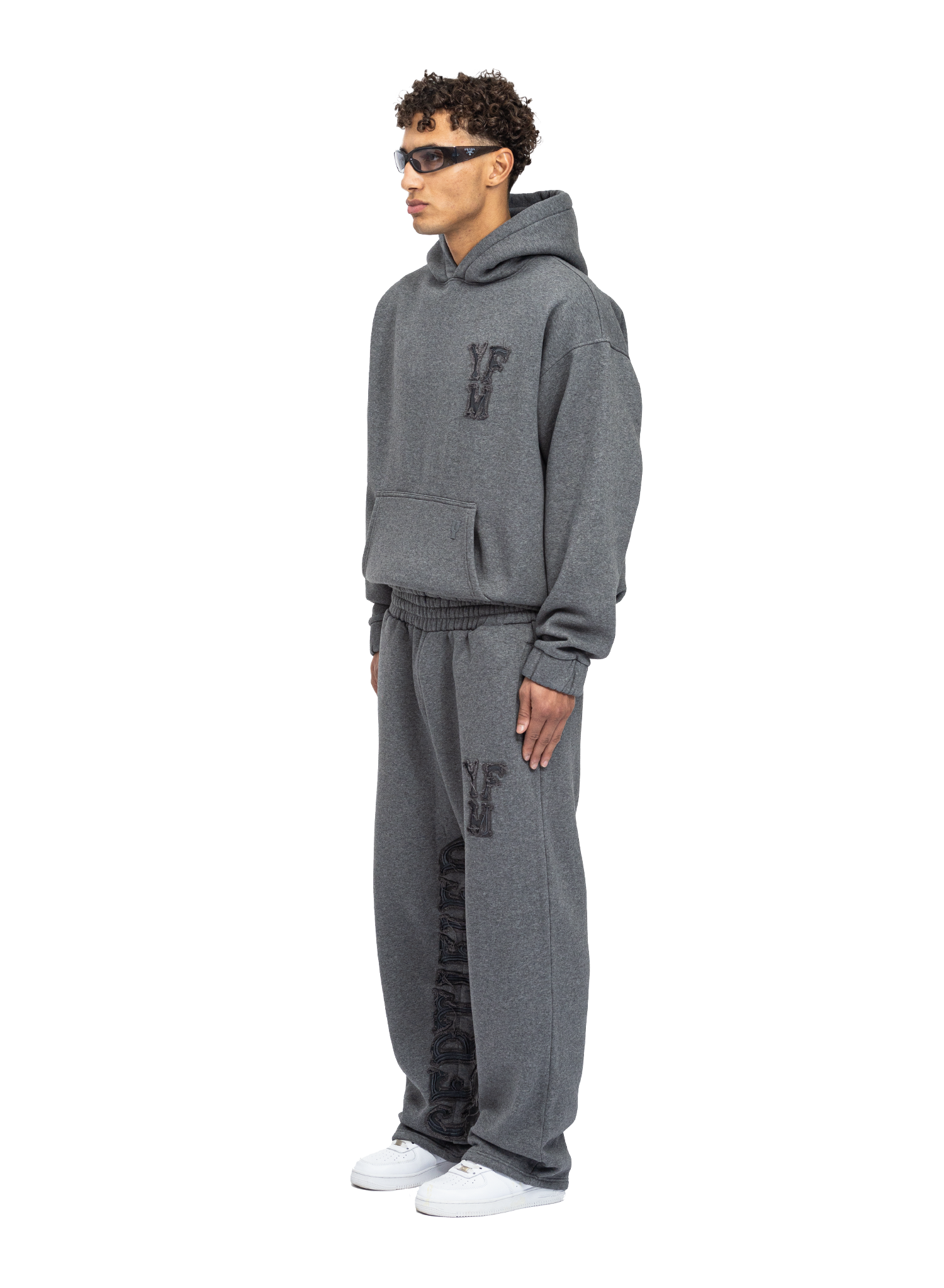 C/A HOODIE DARK MELANGE