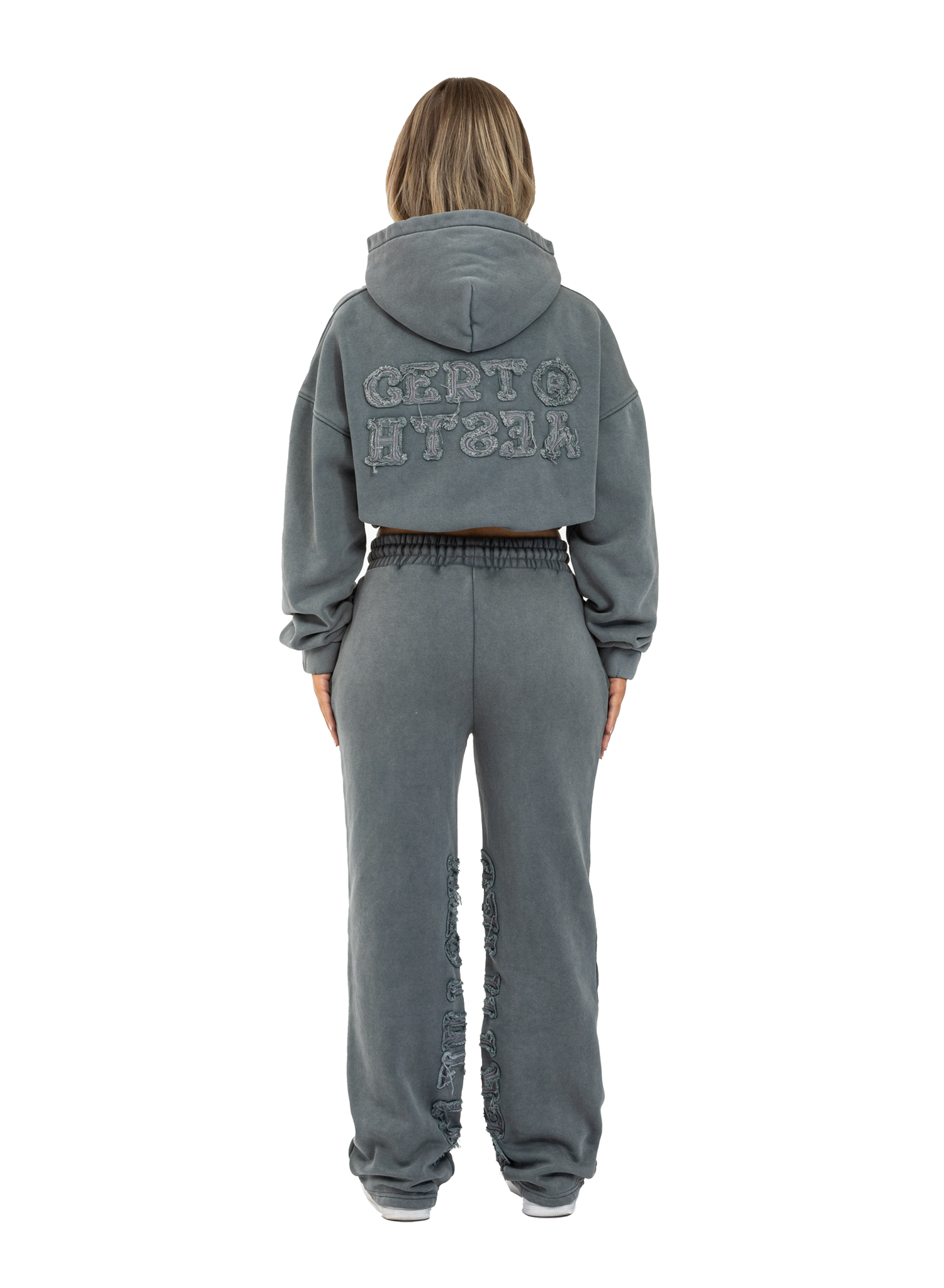C/A ZIP-HOODIE WASHED GREY WOMAN