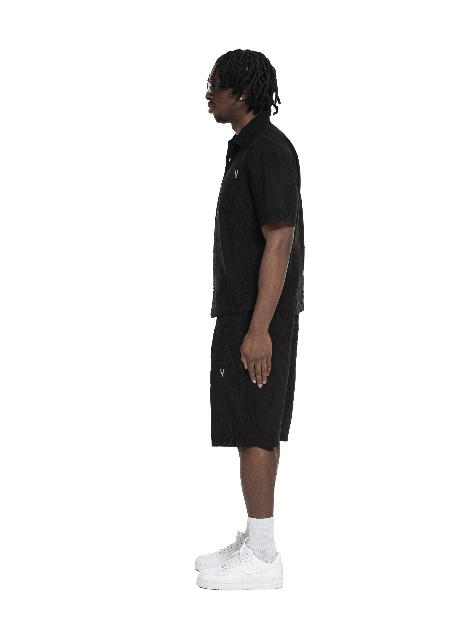 DISTRESS SCARS SHORTS BLACK