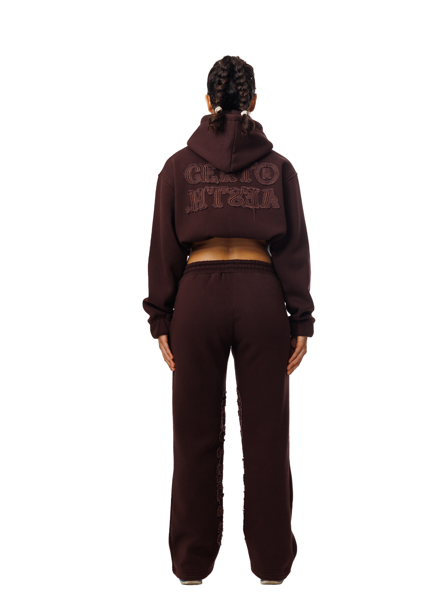 C/A ZIP-HOODIE CHOC PLUM WOMAN