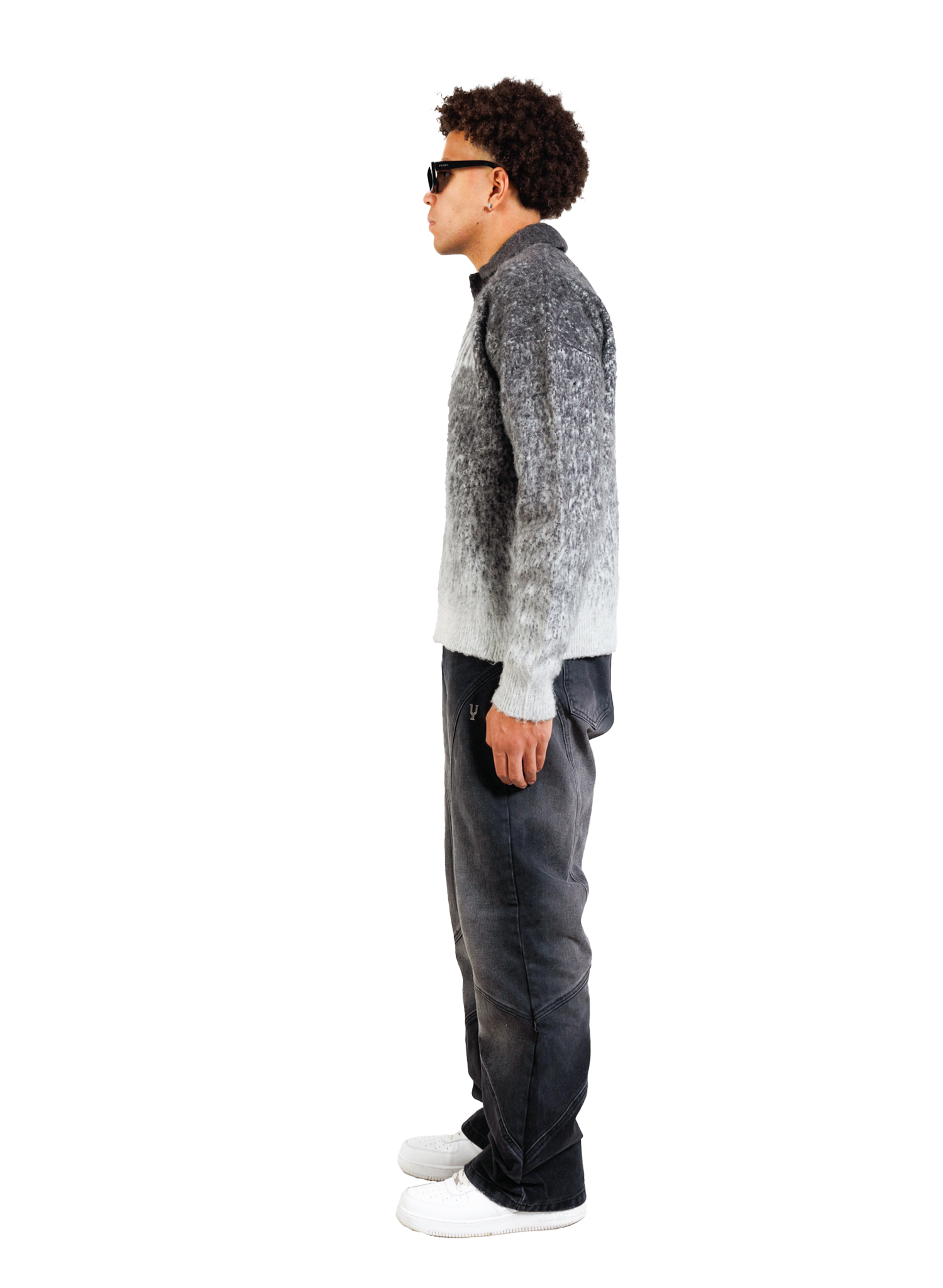 POLO MOHAIR SWEATER GREY