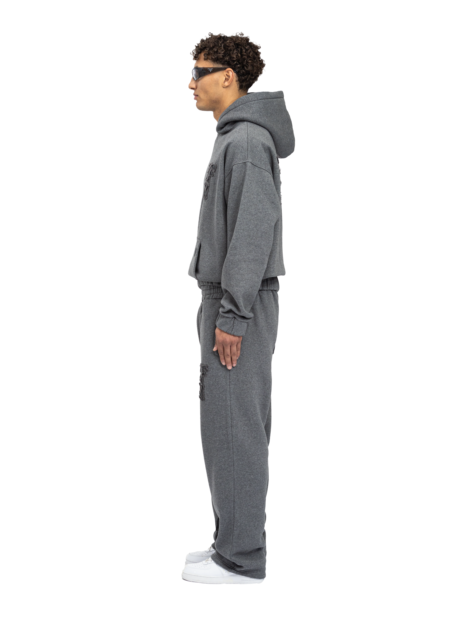 C/A HOODIE DARK MELANGE