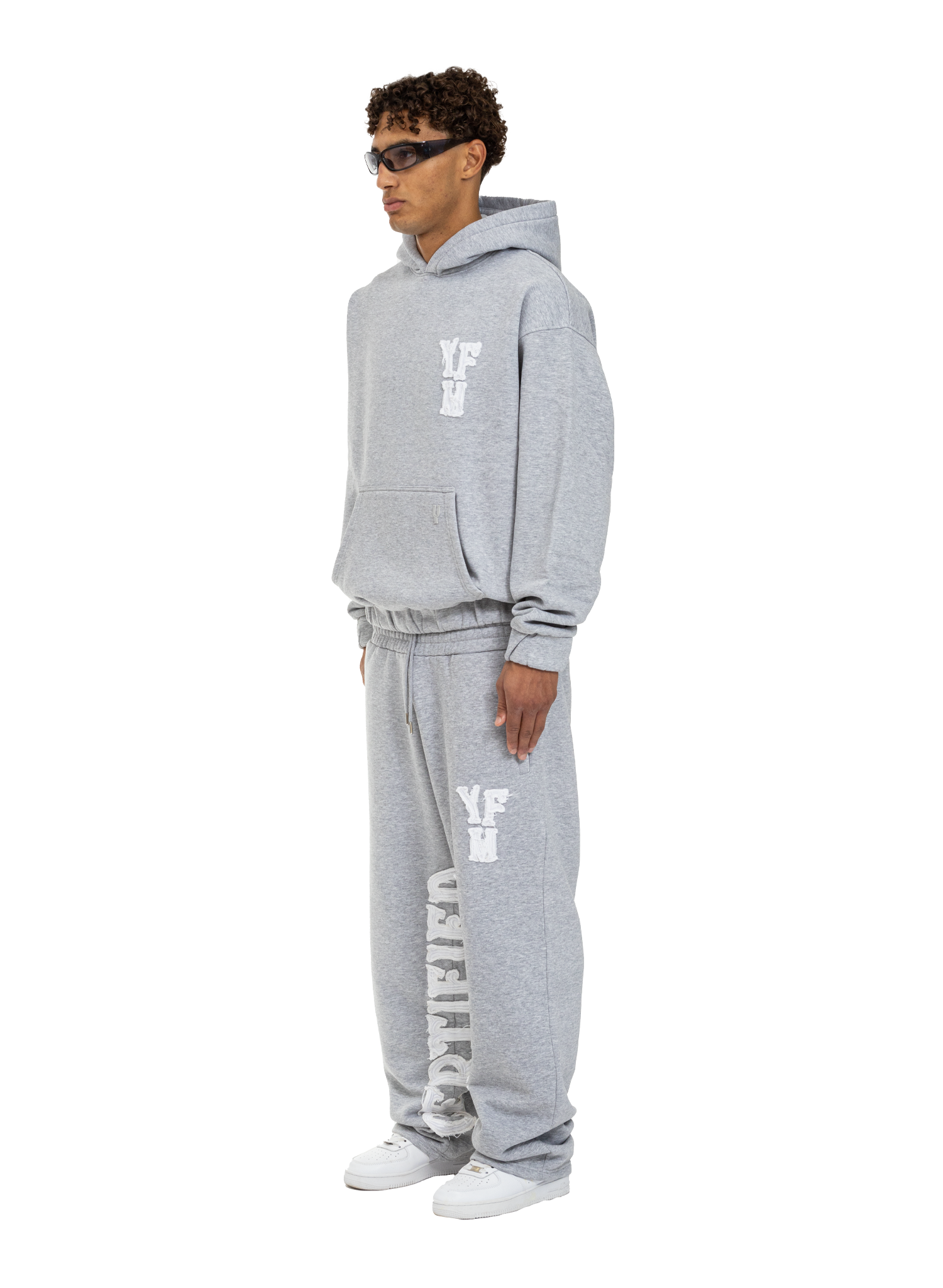 C/A HOODIE GREY MELANGE