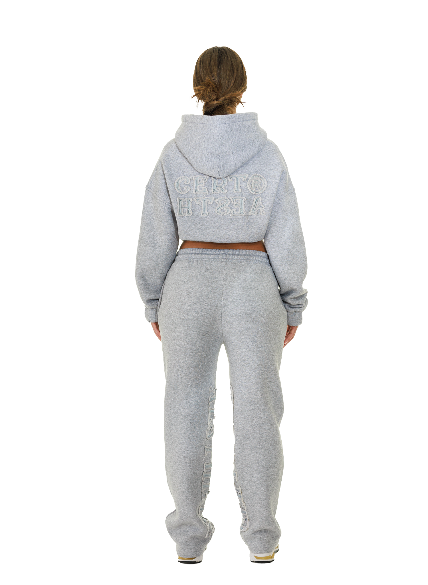 C/A ZIP-HOODIE GREY MELANGE WOMAN v2