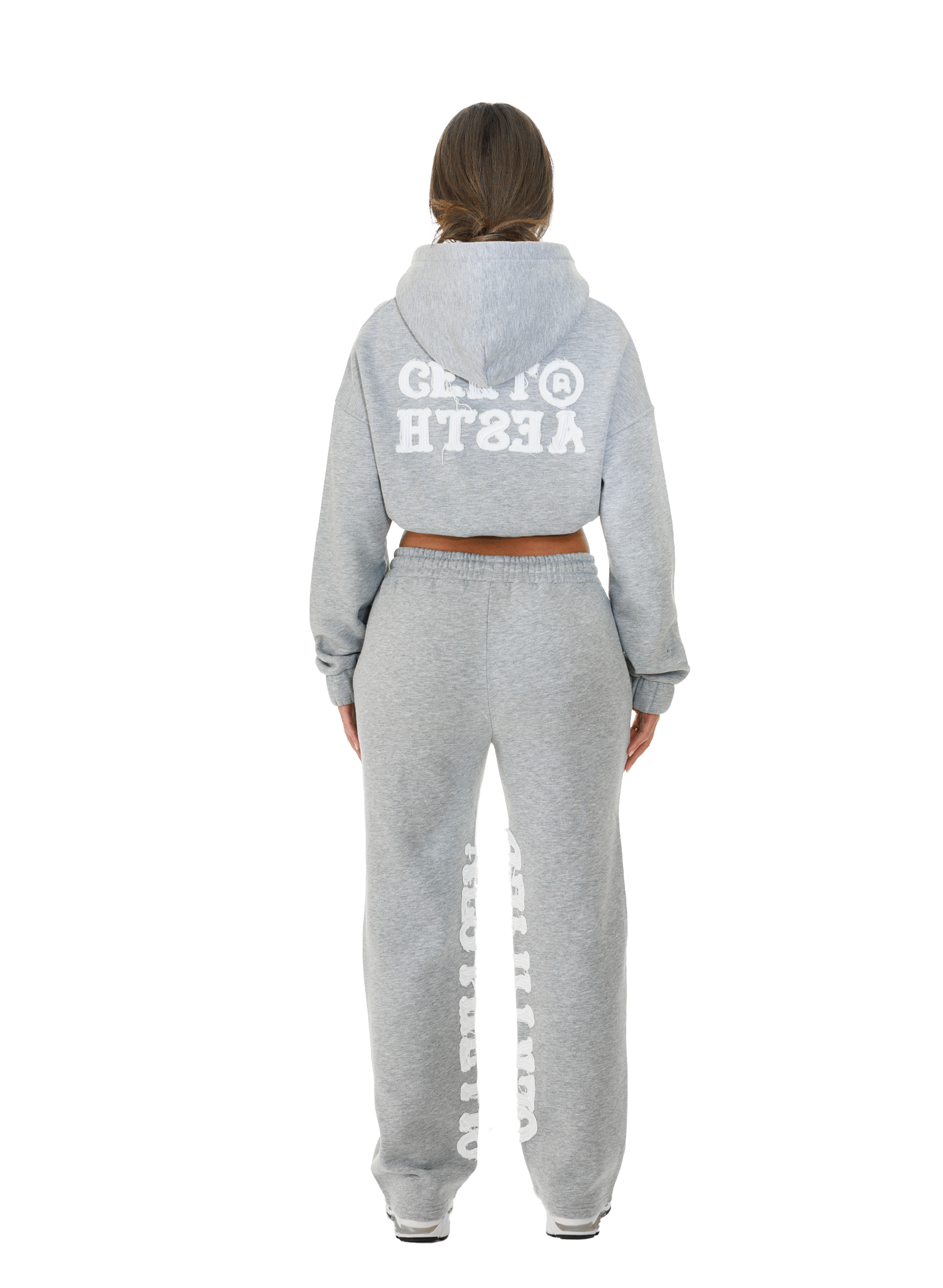 C/A ZIP-HOODIE GREY MELANGE WOMAN