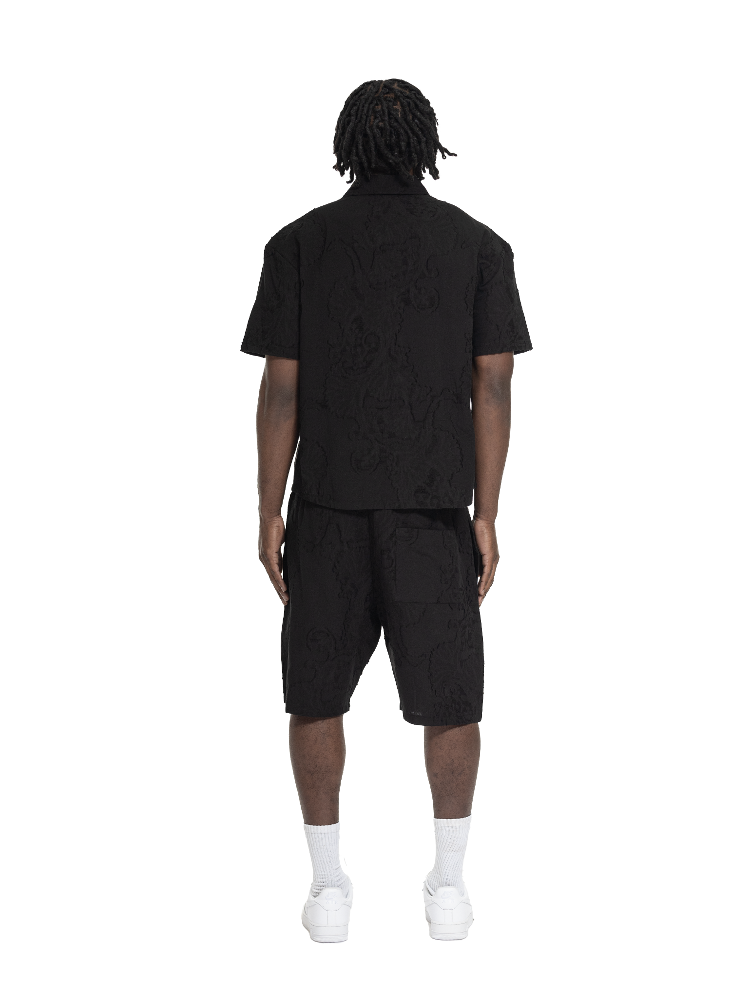 DISTRESS SCARS SHORTS BLACK
