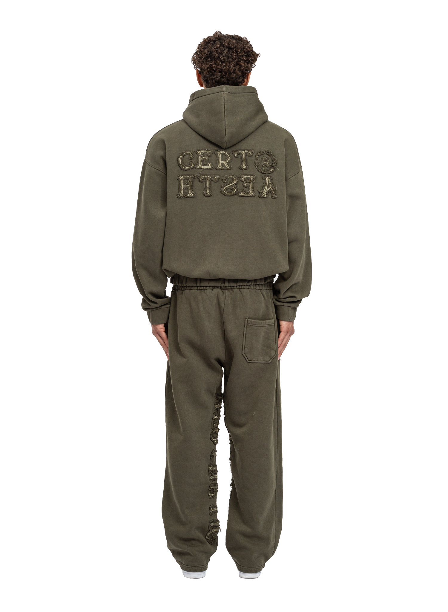 C/A HOODIE WASHED OLIVE