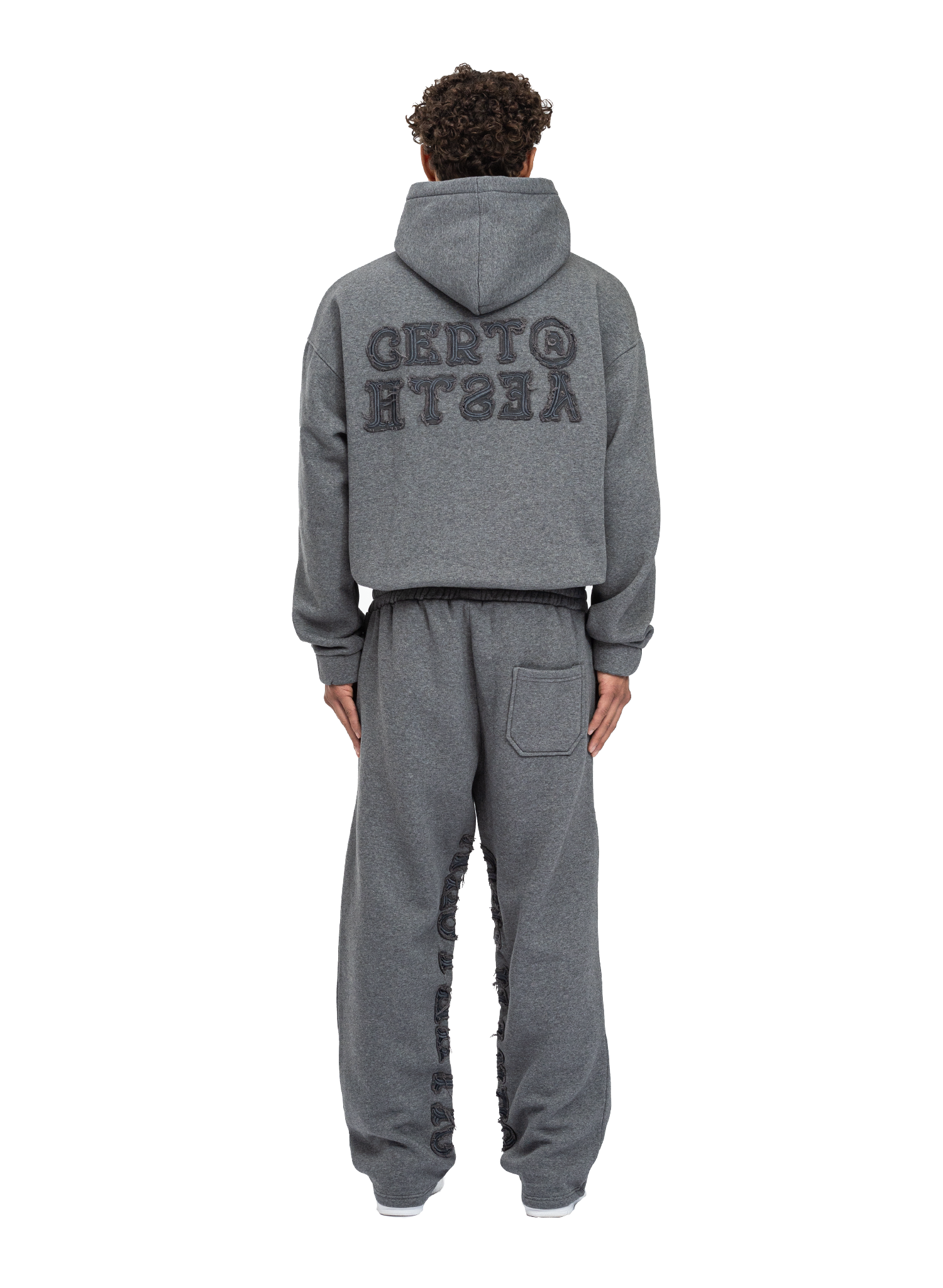 C/A HOODIE DARK MELANGE