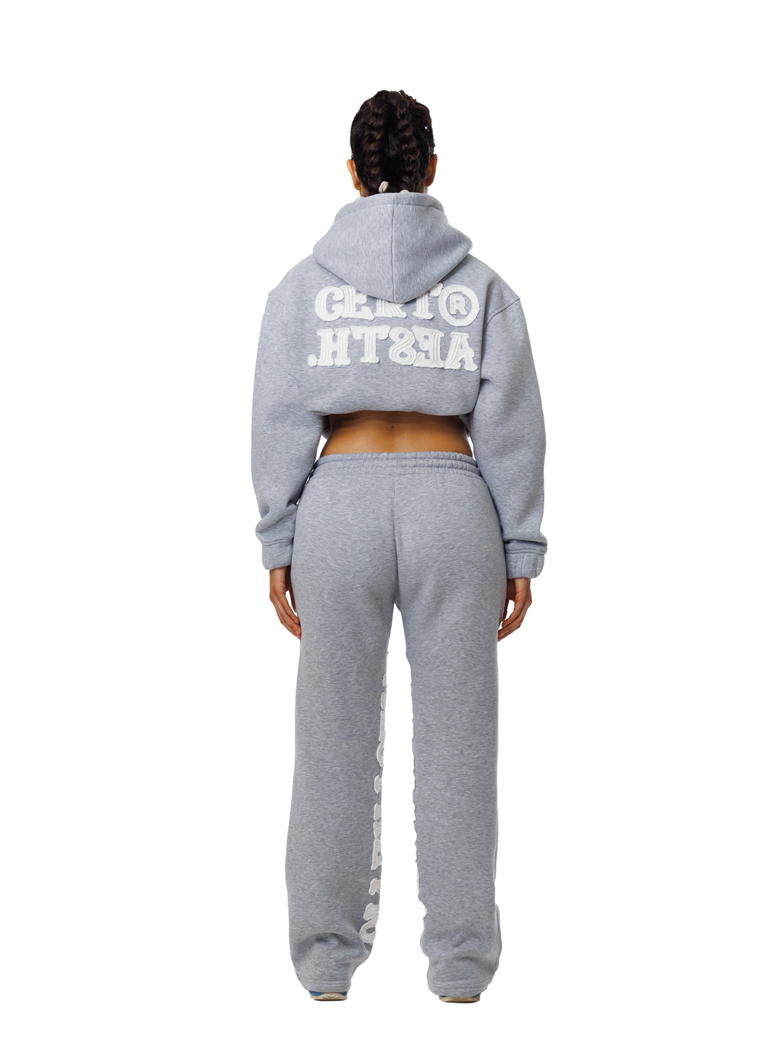 C/A ZIP-HOODIE GREY MELANGE WOMAN