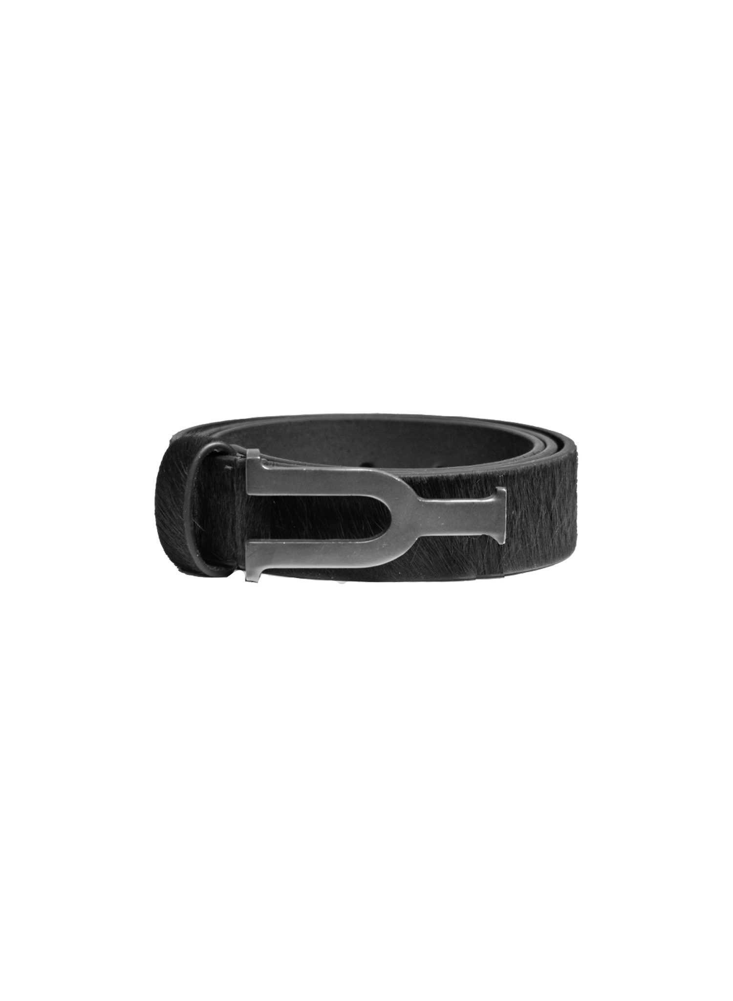 PONY HAIR BELT BLACK