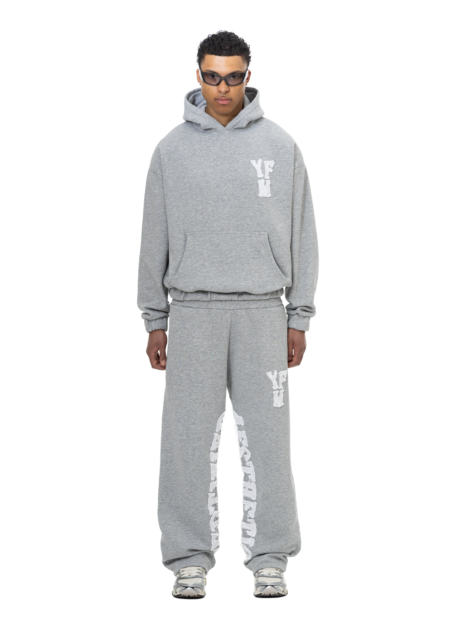 C/A HOODIE GREY MELANGE