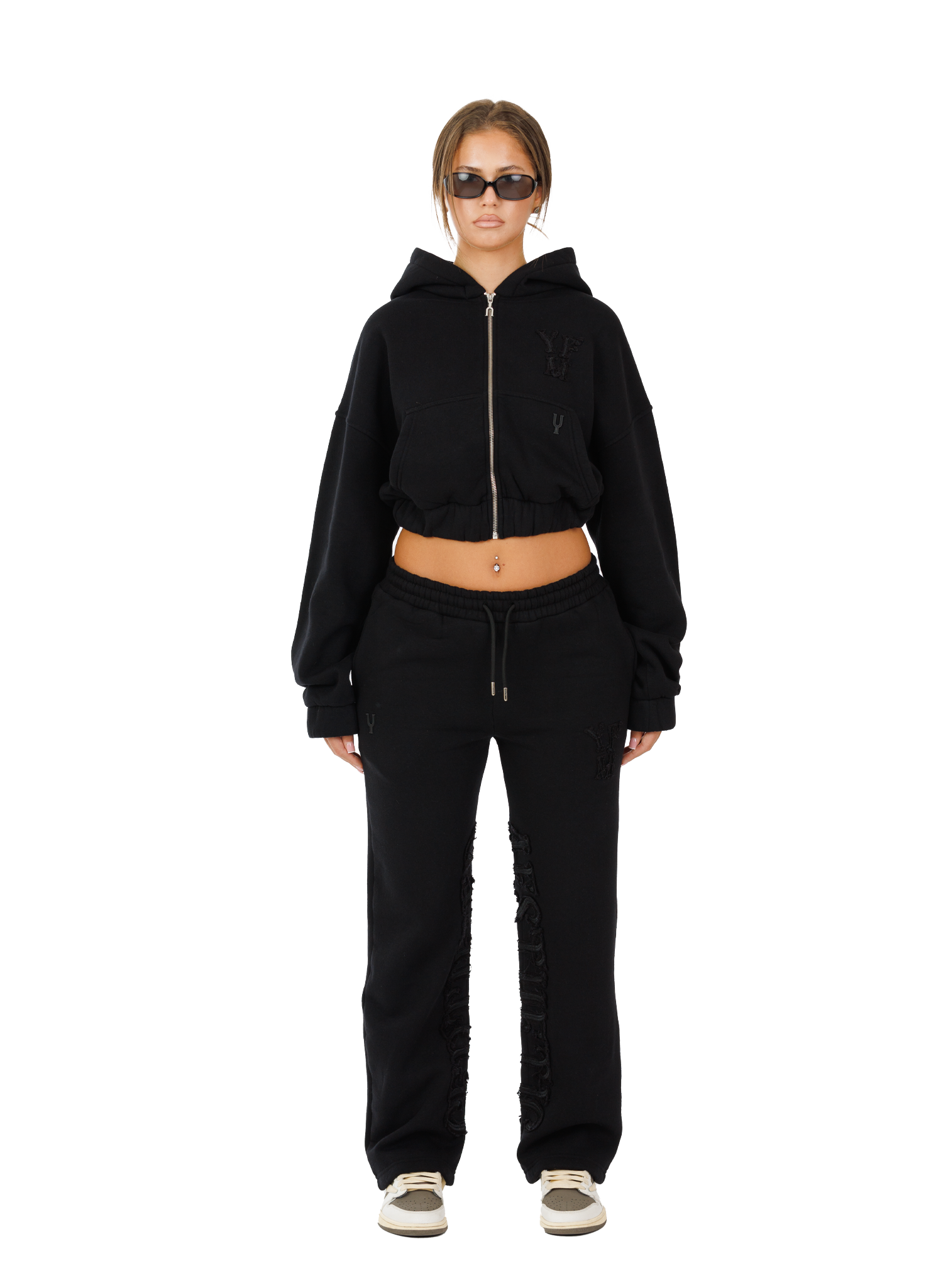 C/A ZIP-HOODIE BLACK WOMAN