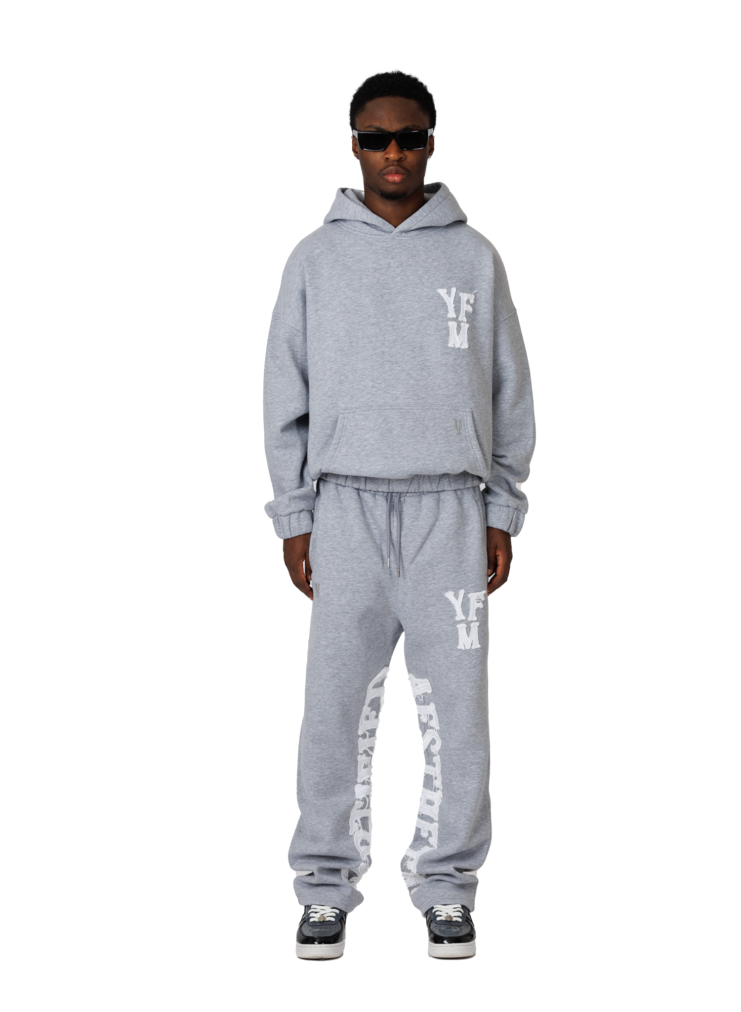 C/A HOODIE GREY MELANGE