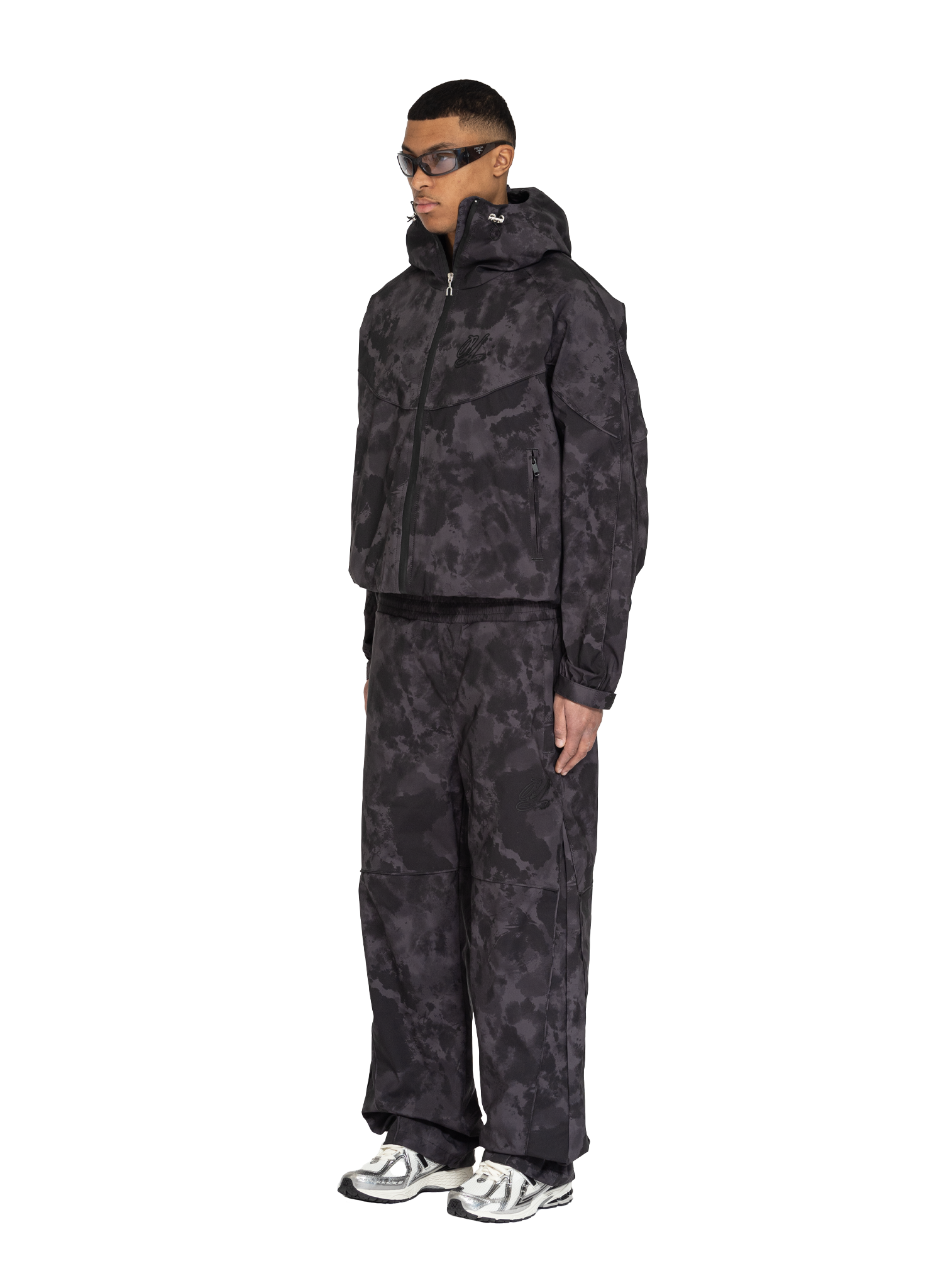 NYLON PANTS ANTHRAZIT CAMO