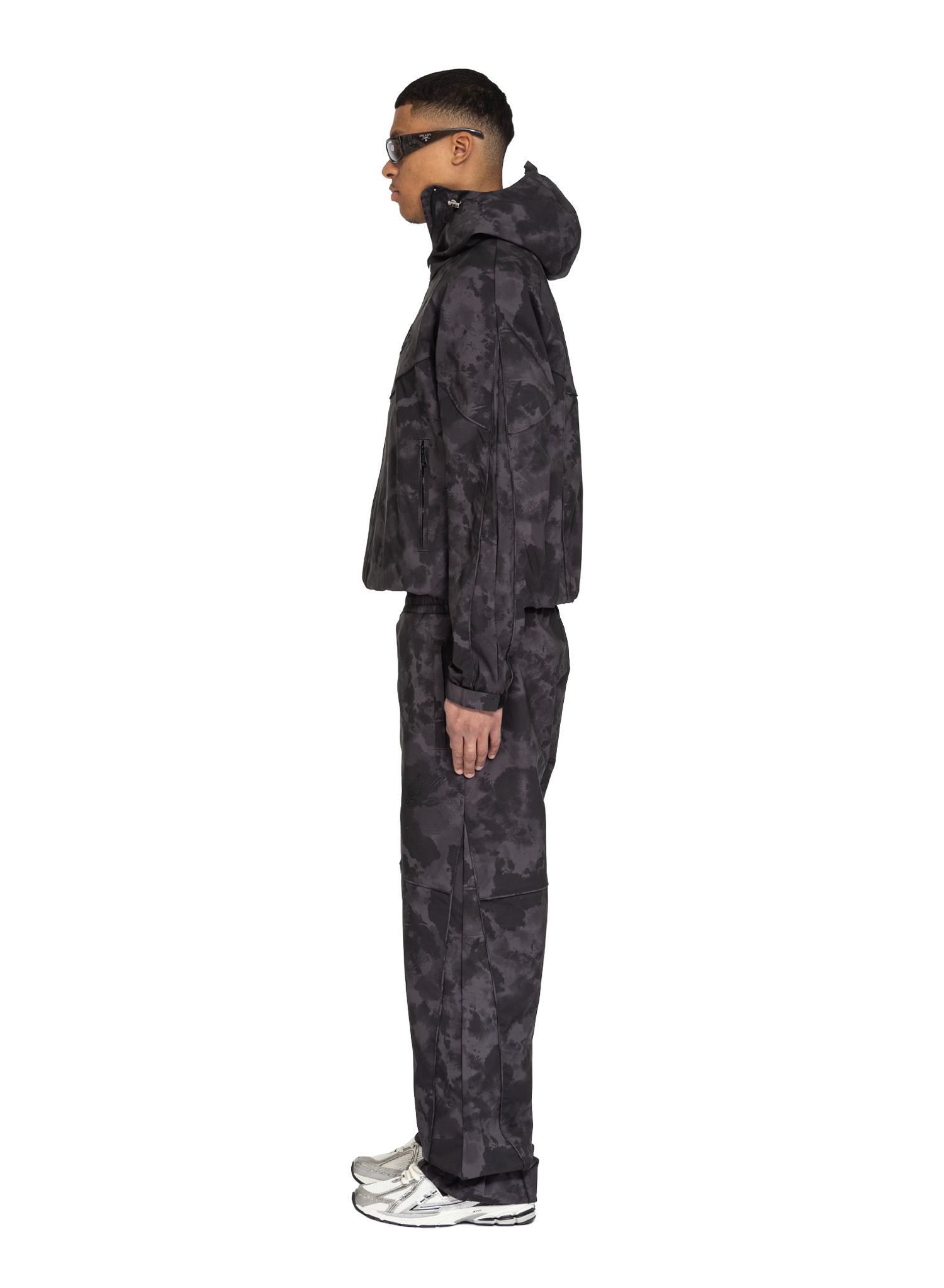 NYLON PANTS ANTHRAZIT CAMO
