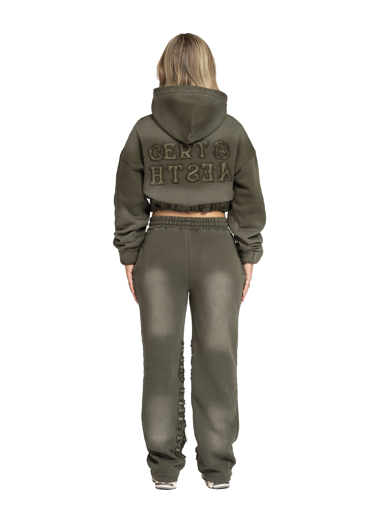 C/A PANTS WASHED OLIVE WOMAN